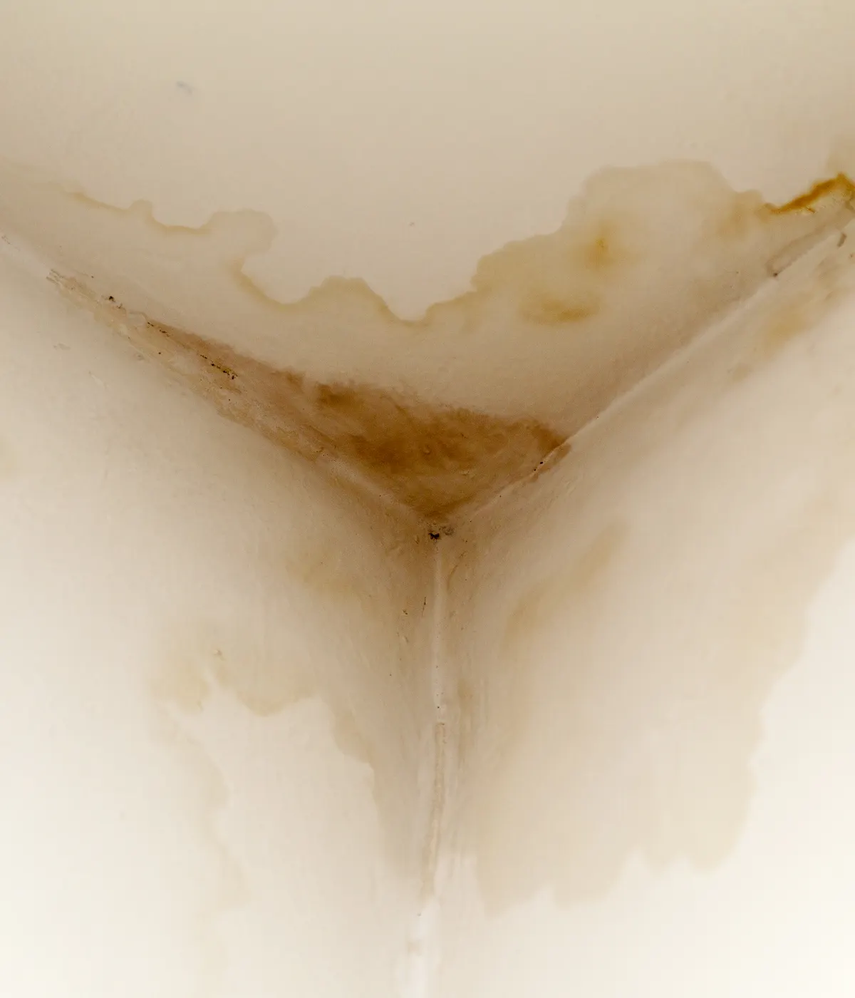 Damp staining in the corner of a ceiling